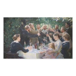 Peder Severin Kroyer - Hip, Hip, Hurrah! Rectangular Sticker