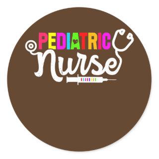 Pediatric Nurse PEDS Nursing RN Pedia Nurses  Classic Round Sticker