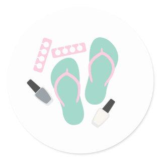 Pedicure Classic Round Sticker