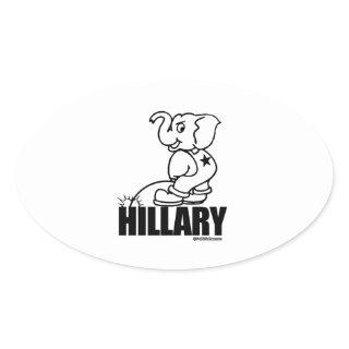 Pee on Hillary Oval Sticker