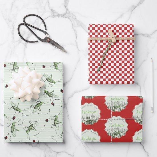 Peek-a-Boo Grasshopper 1st Birthday Picnic Party  Sheets