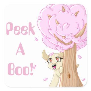 Peek-A-Boo Puppy Stickers!!! Square Sticker