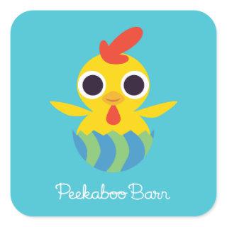 Peekaboo Barn Easter | Bandit the Chick Square Sticker