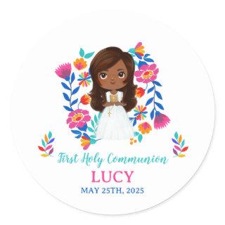 Pegatina redonda LUCY Primera Comunión Classic Round Sticker
