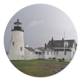 Pemaquid Point Lighthouse, Maine Classic Round Sticker