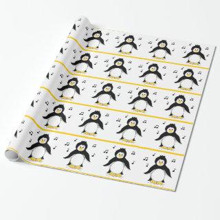 Penguins with Musical Notes