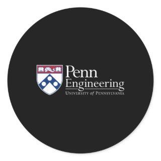 Penn Quakers 'S School Of Engineering Classic Round Sticker