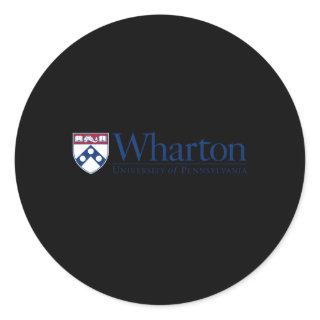 Penn Quakers 'S Whon School Of Business Classic Round Sticker