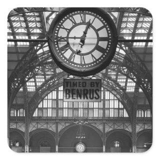 Penn Station New York Magic Lantern Slide Vintage Square Sticker