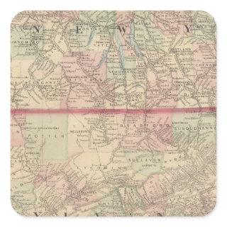 Pennsylvania and New Jersey Square Sticker