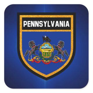 Pennsylvania Flag Square Sticker