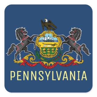 Pennsylvania Flag Square Sticker