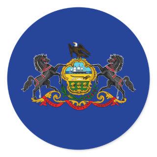 Pennsylvania State Flag Design Classic Round Sticker