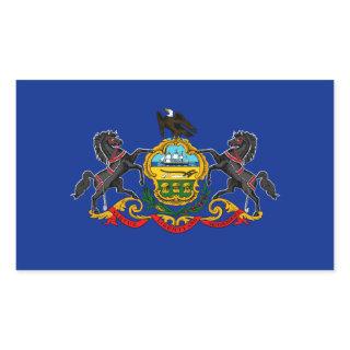 Pennsylvania State Flag Design Rectangular Sticker