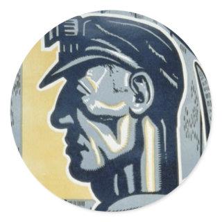 Pennsylvanian Coal Miner Classic Round Sticker