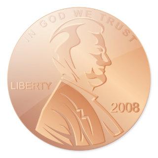 Penny Classic Round Sticker