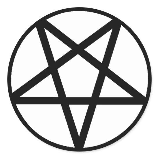 Pentagram Classic Round Sticker