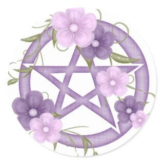 ♥ Pentagram ♥ (mystical-1) Classic Round Sticker