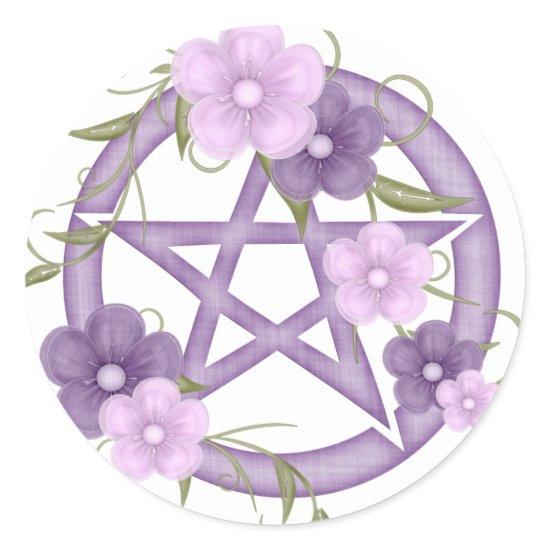 ♥ Pentagram ♥ (mystical-1) Classic Round Sticker