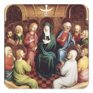 Pentecost, 1450 square sticker