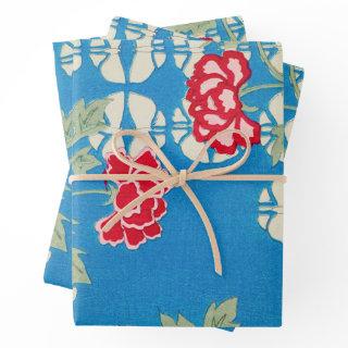 Peony Floral Print Vintage Japanese Retro Pattern  Sheets