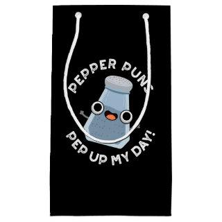 Pepper Puns Pep Up My Day Funny Food Pun Dark BG Small Gift Bag