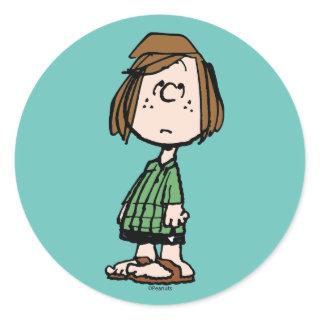 Peppermint Patty Rolling Eyes Classic Round Sticker