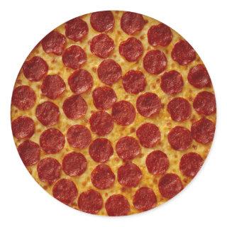 PEPPERONI PIZZA CLASSIC ROUND STICKER