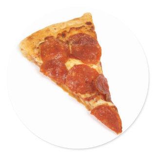Pepperoni Pizza Slice Classic Round Sticker