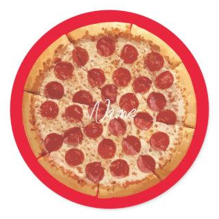 Pepperoni Pizza Thunder_Cove Classic Round Sticker