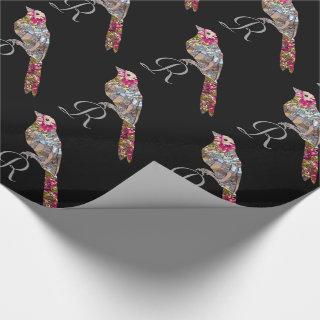 Perched Bird Monogram 6' Elegance