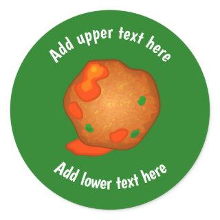 Perfect Meatball with Tomato & Herbs - add slogan Classic Round Sticker