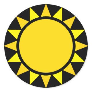 Perfect Sun Emoji Classic Round Sticker