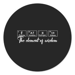 Periodic Table Father Funny Chemistry Dad  Classic Round Sticker