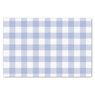 Perriwinkle Blue Buffalo Check Pattern Tissue Paper