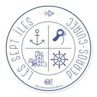 Perros-Guirec the Seven Islands Classic Round Sticker