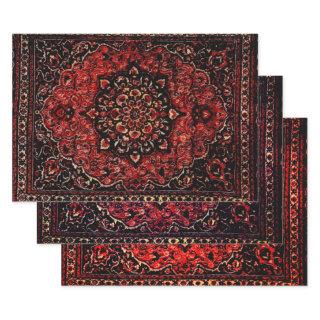 Persian carpet look in rose tinted field  sheets