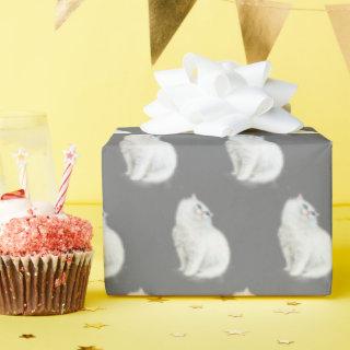 Persian Cat On Gray