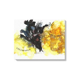 Persistence, Patience, Resilience wrapped canvas