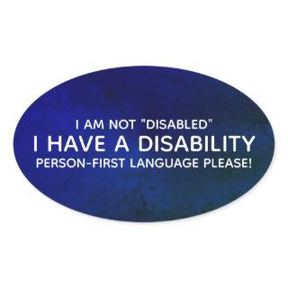 Person First Disability Oval Sticker