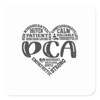 Personal care attendant , pca, home care square sticker