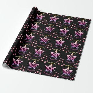 Personalised Neon Goth Dripping Pentagram and UFO