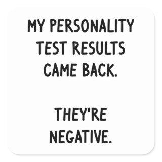 Personality Test Square Sticker