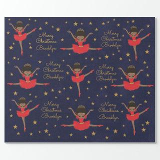 Personalize African American Christmas Ballerina