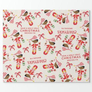 Personalize African American Christmas Elf