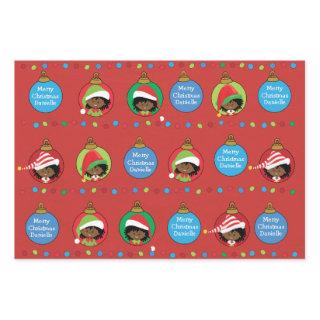 Personalize African American Girl Elf  Sheets