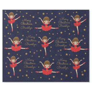 Personalize Brunette Christmas Ballerina