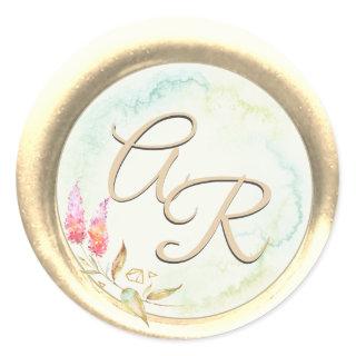 *~* PERSONALIZE Floral Wreath Wax Seal Wedding