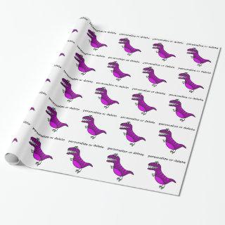 Personalize purple dinosaur pattern