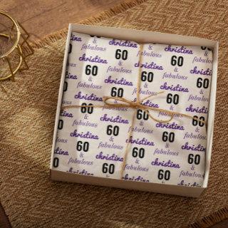 Personalized 60 and Fabulous 60th Birthday Gift  W  Sheets